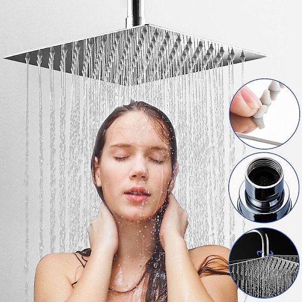 Duschhuvud Duschhuvuden & Duschar Regn Dusch Regnskog Dusch Vattenbesparande Duschhuvud 20cm  (ZYH)