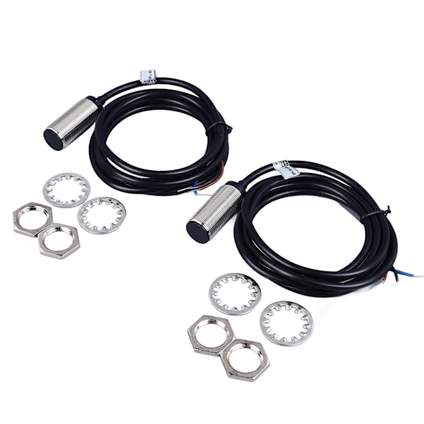 2 st induktiva närhetssensorer 4 mm detekteringsavstånd DC 3 trådar PNP NO induktiv närhetssensor (ZYH)