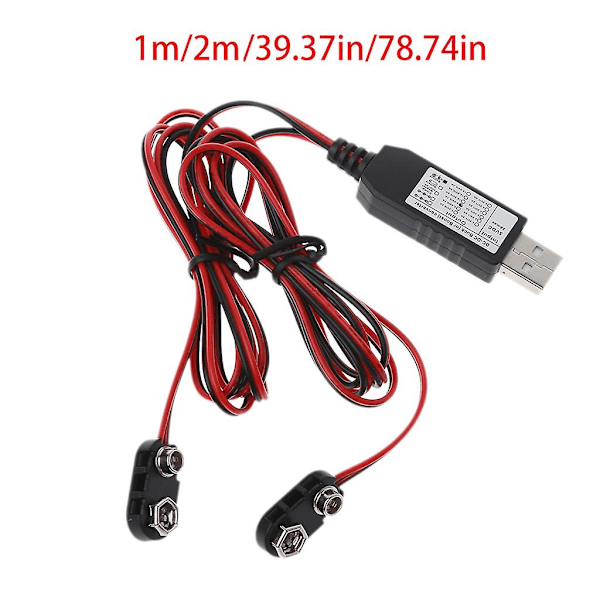 6f22 9v batterieliminator Byt 9-volts batterier USB/typ C power (DPD) 2m