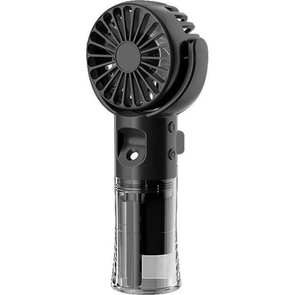 USB genopladelig ventilator. 4 hastigheder. Lille og let. Til indendørs brug, skole, rejser, camping og makeup (sort).