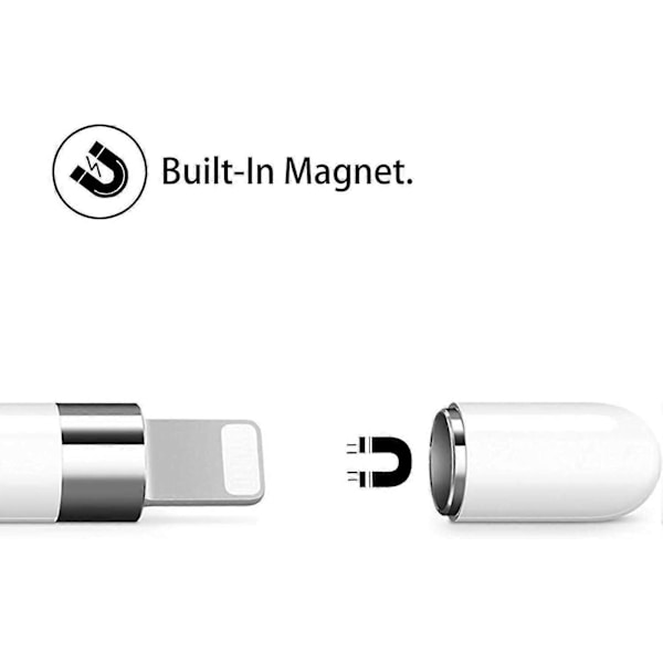 Magnetisk udskiftningshætte og opladeradapter til Apple Pencil 1. generation