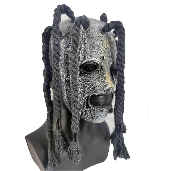 Corey Taylor-stil Fullhode Latex Maske Med Dreadlocks Kostyme-AM