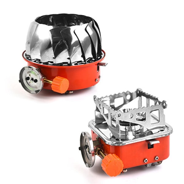Utomhus picknick Gasbrännare Bärbar Camping Vandring Mini Spis Spis Butan Tool (ZYH) Square