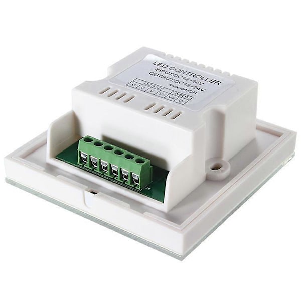 DC 12-24V LED Touch Veggkontrollerpanel med Dimmerbryter, Hvit
