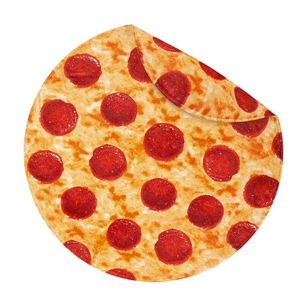 Rea! Plertrvy Pizzatäcke (Diameter 100cm) Termisk Handduk Täcke Lätt och Mjuk Flanellwswd1191  (ZYH)