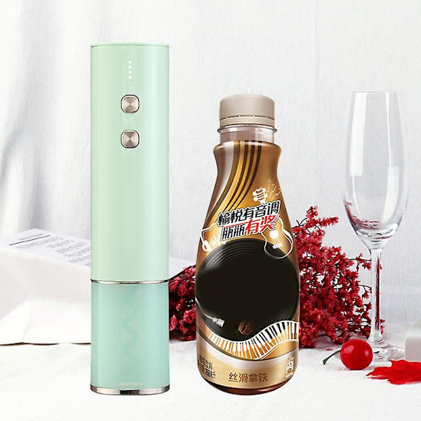 1 set elektrisk vinöppnare LED-batteridisplay Arbetsbesparande plast Uppladdningsbar automatisk korkskruv (ZYH) Pink