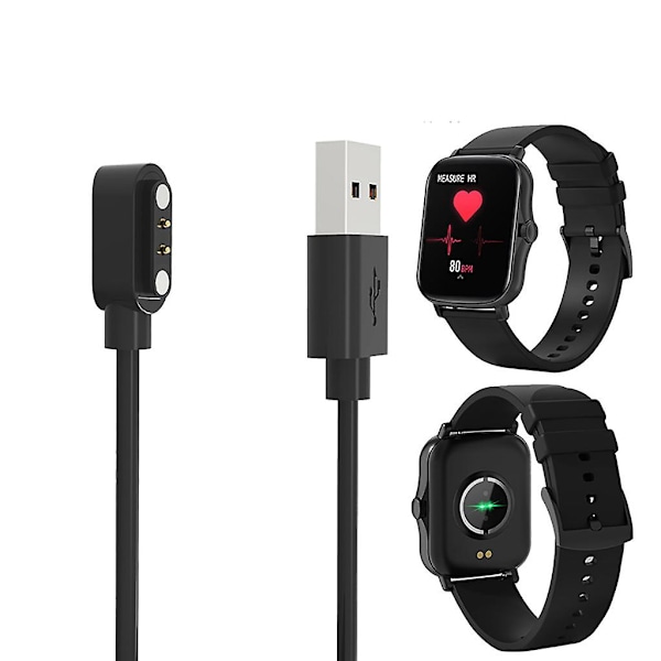 USB 2-stifts bärbar magnetladdare Laddningsvagga Kabel för Smart Watch (DPD)