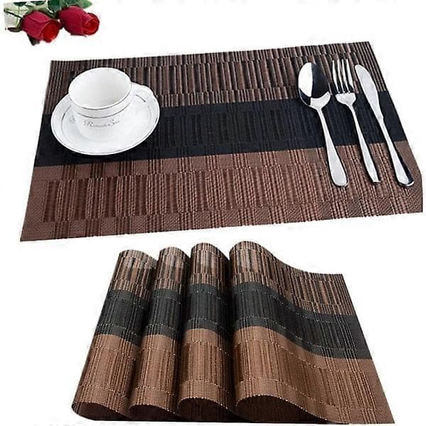 6 liukuesteisen, pyyhittävän ja kestävän PVC-tabletin setti.