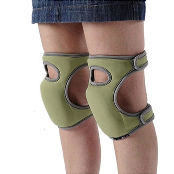 Ett par justerbara Ultra Soft Eva Foam Gardening knäskydd för trädgård, hushållsarbete (ZYH)