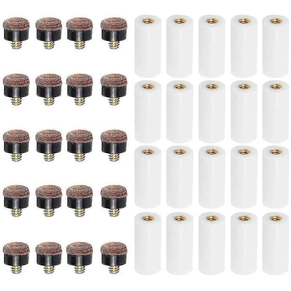 20 sæt Billardkø Tip med Poolkø Stick Ferrules 12mm Billard Skrue-på Tip Udskiftning til N