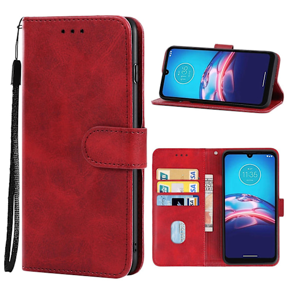 Läderfodral för Motorola Moto E6i  (ZYH) Red