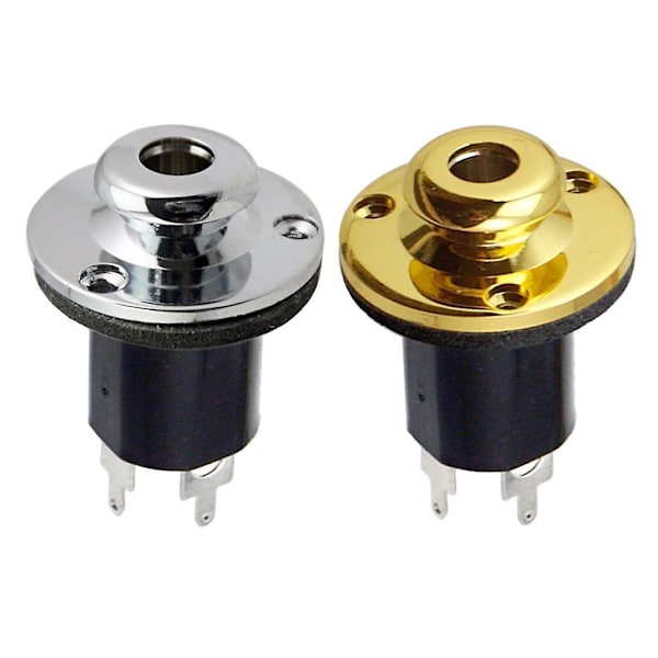 3x1/4\" Gitarr Bas Equalizer Jack Eq Preamp Slutpinne Utgång Ingångs Sockel Silver  (ZYH)