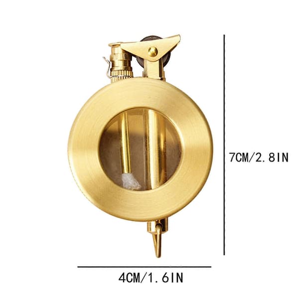 Messing Parafinlighter Retro Parafinlighter Med Transparent Rom bb1803