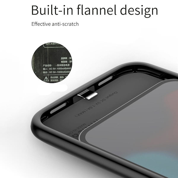 B88 för iPhone 13 6,1 tum 7000mAh Uppladdningsbart förlängt batteri Mjuk TPU Edge ABS Laddningsskal Ca (DPD)