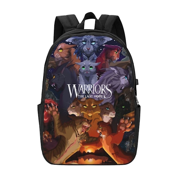 Warrior Cats-ryggsäck för män, kvinnor och tonåringar, vattentålig vardagsryggsäck - vc444 (DPD)