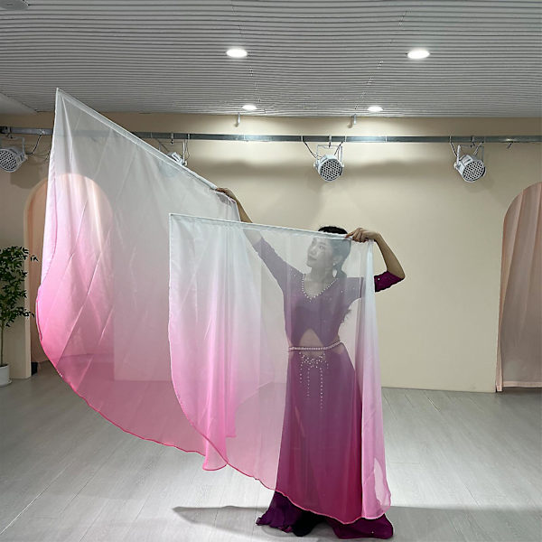 Dans Metallic Halvcirkel Lovsång Ängelvingar Flaggor med Skalbara Stänger Performance  (ZYH) B