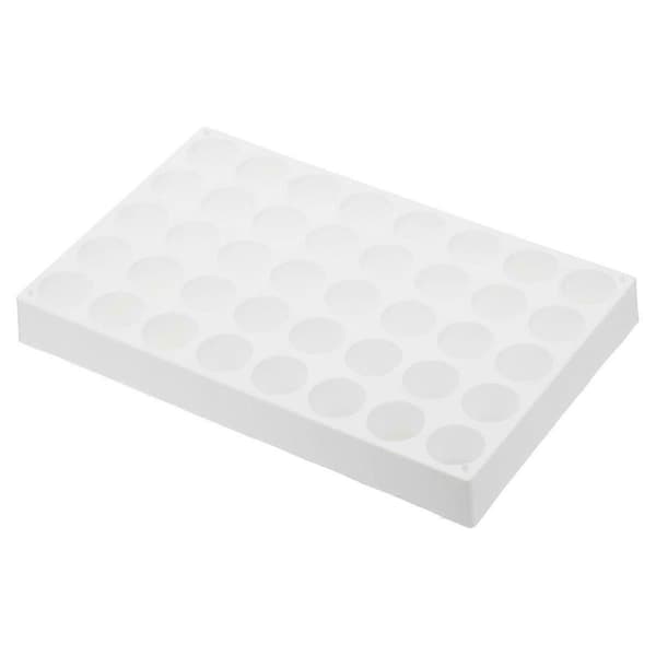 Vialställ för autosamplerflaskor, Vialbricka Hållare 40-brunnars Stapelbart provrörsställ Vialhållare 20ml Vit