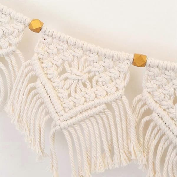 Makramé Fransvävd Tapestry Väggbonad Hem Väggdekoration Dekor Vardagsrum Sovrum Sänggavel