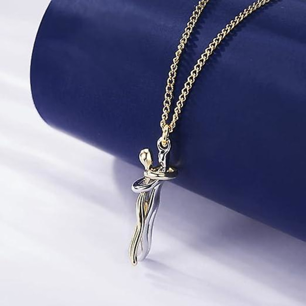 Guldkramande parhalsband för kvinnor eller män, perfekt matchande halsband för par, smyckesgåvor (ZYH)