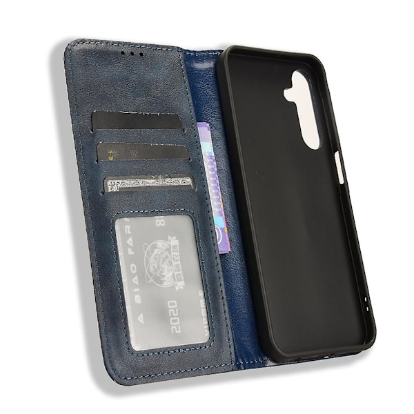 För Samsung Galaxy A25 5G Läderfodral Magnetiskt Automatisk Stängning Telefonfodral  (ZYH) Blue Samsung Galaxy A25 5G (Global)