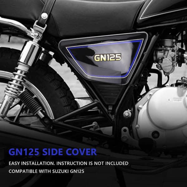 Sort Motorcykel Batteri Side Cover Ramme Side Covers Paneler til Suzuki GN125 GN 125