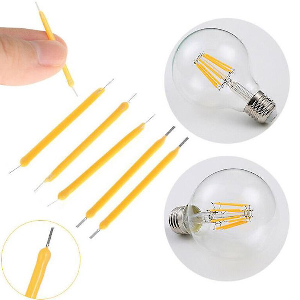 10 st Led Cob Solar Power Filament Super Bright Bulb Light Source Lighting Tool (ZYH) Yellow 10pcs