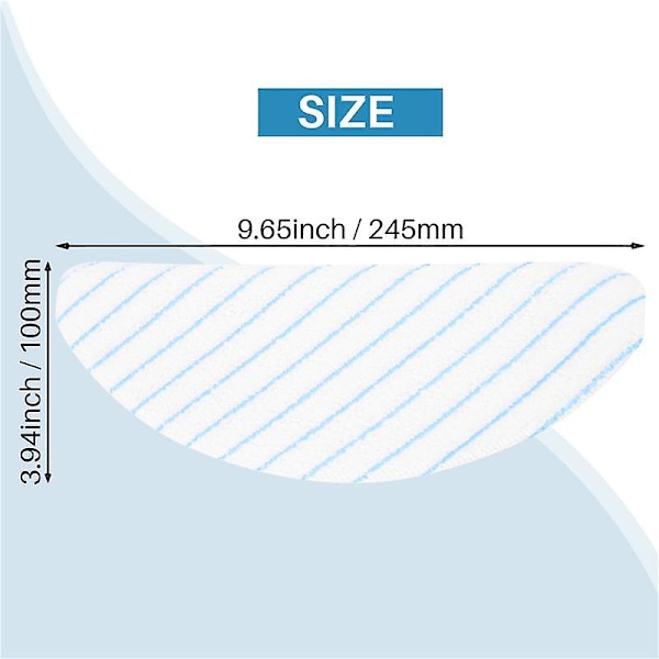 25 st engångs-mikrofibermoppdynor för robotdammsugare OZMO T8 / T8+/ T8 / N8/ N8 Pro/  (ZYH) white  blue