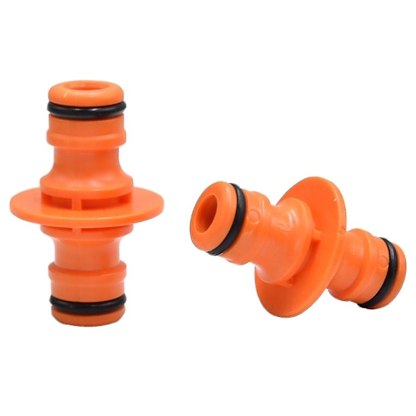 Dubbel slangkoppling förlängare för trädgårdsslang (6 st, orange)  (ZYH)