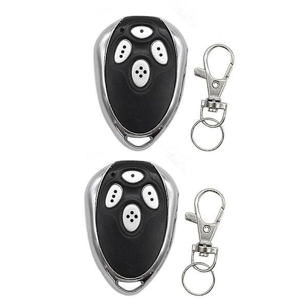 2ST Garage Gate fjärrkontroll för Alutech AT-4 AR-1-500 AN-Motors AT-4 ASG1000 AT4 AT 433MHz Rolling Code (DPD) Black  silver