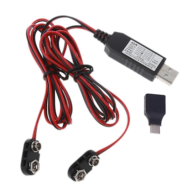 6f22 9v batterieliminator Byt 9-volts batterier USB/typ C power (DPD) 1m
