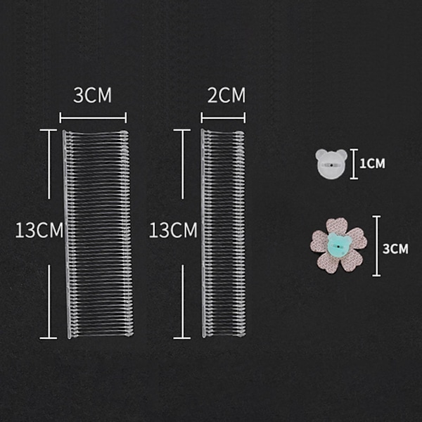 1 set Stitchy Quick klädfixare med 20 broscher och 100 björnspännen tunn nål sömlös sömnad täcke filt täcke fixering fästelement (ZYH) Pink