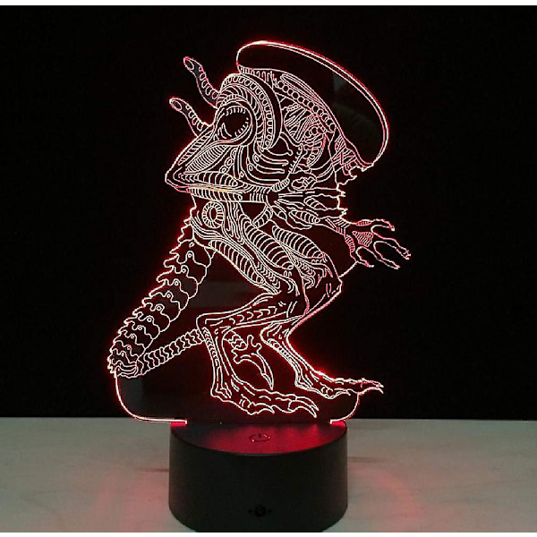 Alien Vs Predator 3d Lighting Mood Lamp 7 Color Changing Lamp (ZYH)