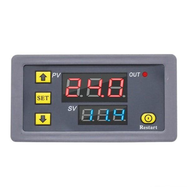Digital tidfördröjningsrelä LED-display cykeltimer kontrollbrytare justerbar tidrelä tidfördröjning (ZYH) Grey