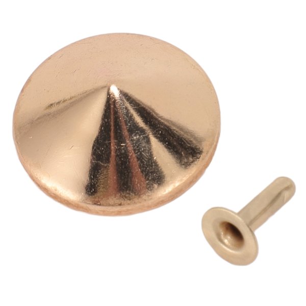 100 set svampnitar nitar dubb 25mm DIY pläterad järnkon spikar och nitar svampspets huvudnit dubb för reparation av läder guld  (ZYH)