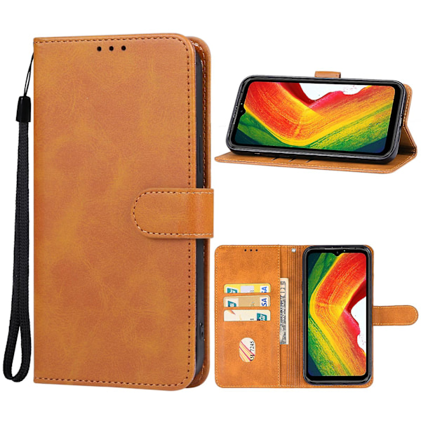 För Ulefone Power Armor 19 Läder Telefonfodral  (ZYH) Brown