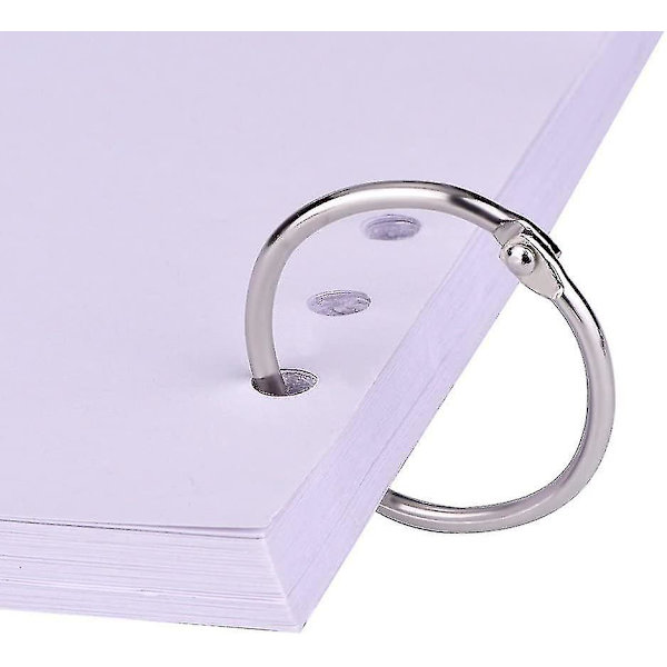 Metallbindningsring Aktivitetsbok Ring Lösbladsöppen Ring (silver) 10 st  (ZYH)