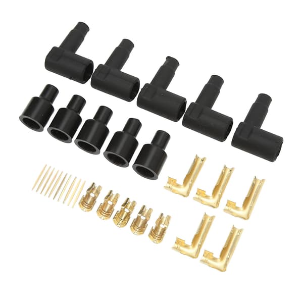 30 stk. tændspole ledningsstøvle sort gummimateriale terminal kit passer til 6-10 mm ledninger