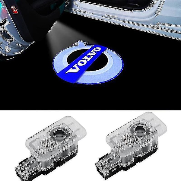 2st välkomstljus för Volvo S90 S80l S60l Xc60 Led laserprojektorljus Logotyp Dörrljus Golvlampa A Style (ZYH)
