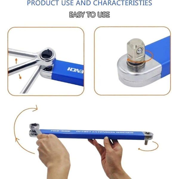 Pro Zero Offset Förlängningsnyckel Ny Slagmultifunktionell Drivadapter 1st  (ZYH)