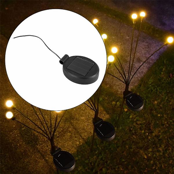 4-pack Solar LED-ljusbyte Toppdelpanel, Solpanel Lanternlock Glödlampa Tillbehör Batterilåda (ZYH) Photo Color