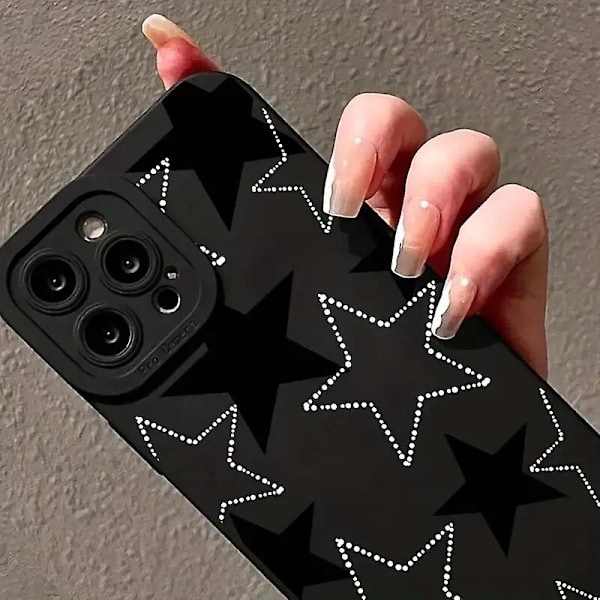 2023 Femuddig stjärnskyddande telefonfodral för Iphone 15 Pro Max 14 13 12 11 Xs Xr X 7 8 Plus Se 2020 13 Mini stöttåligt mjukt skal  (ZYH) 1 For iPhone 7 Or 8