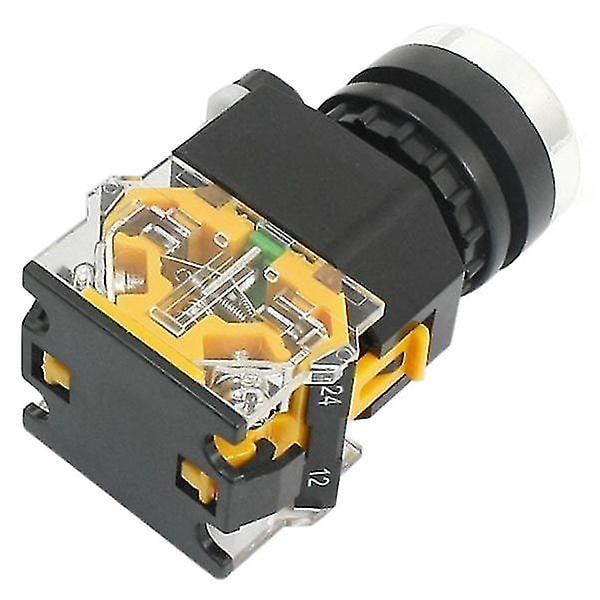 2 st 22 mm montering 10A 380V DPST röd grön momentan tryckknappsbrytare (ZYH) black