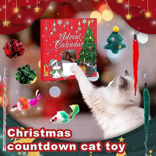Julekalender til katte, 24 stk./sæt Julekalender til katte, Julekalendergave til katteelskere