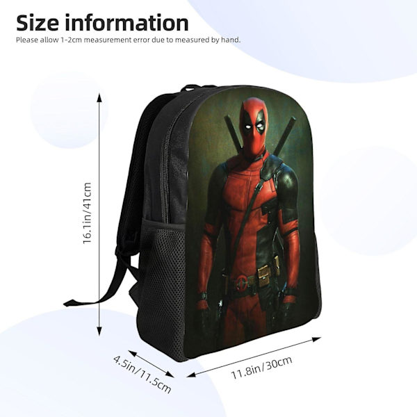 Deadpool Børnerygsæk Skoletaske Grundskoleelever Bogtasker
