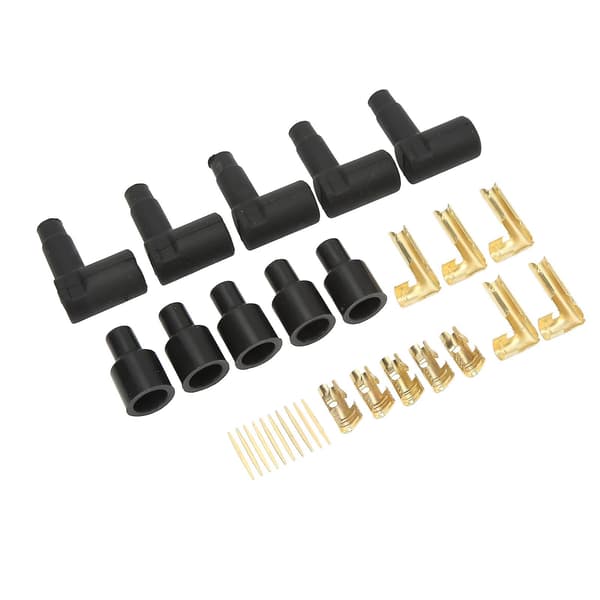 30 stk. tændspole ledningsstøvle sort gummimateriale terminal kit passer til 6-10 mm ledninger