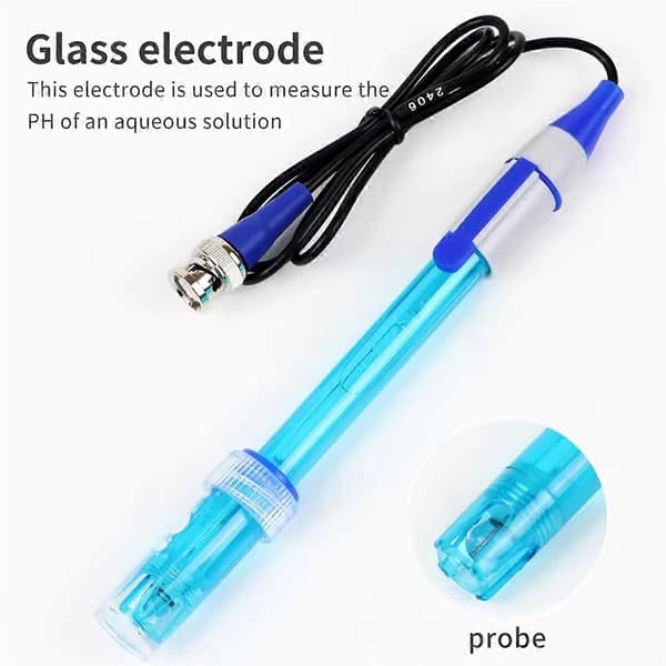 Ph Sensorelektrode 0-14 Ph Kontroller Elektrode Probe Bnc Kobling Erstatningssett for Akvarium