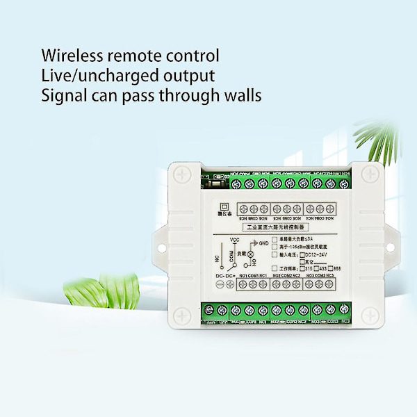 Industriell trådlös fjärrkontrollswitch 315/433mhz 2000m Dc12v 24v (ZYH) 433mhz