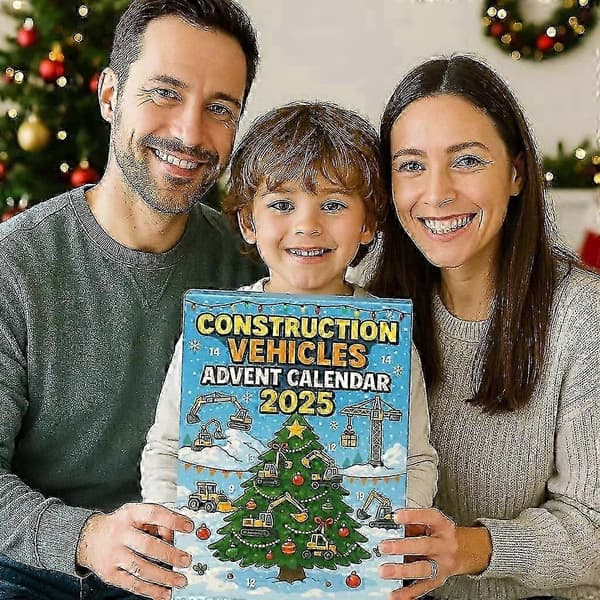Adventskalender med byggfordon 2025