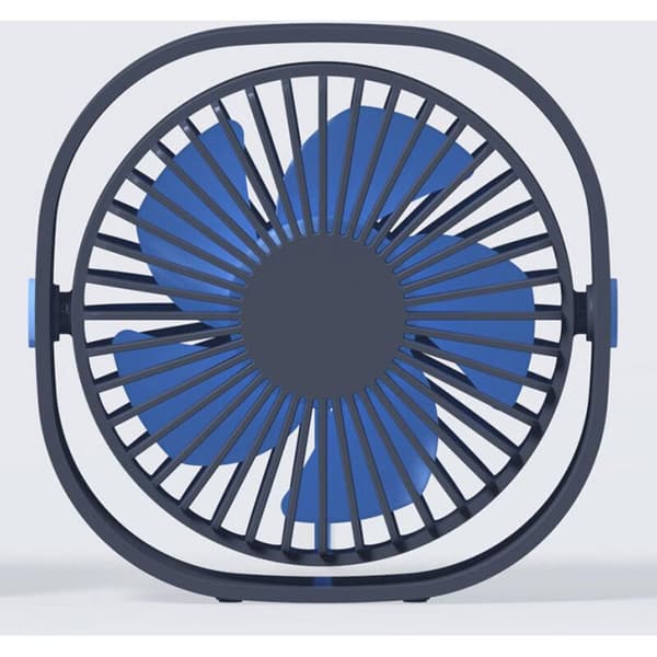 Bärbar USB-fläkt som ger utmärkt kylning. 3 justerbara fläkthastigheter. 360° rotation - Blå.