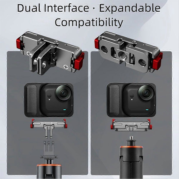 Magnetisk Quick Release Mount til Insta360 Go Ultra Aluminium Legering Kamerabase